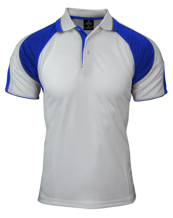 MURRAY MENS POLOS - WHITE/ROYAL