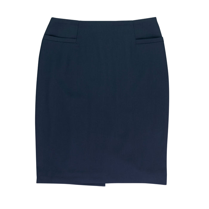 KNEE LENGTH SKIRT LADY SKIRTS - NAVY