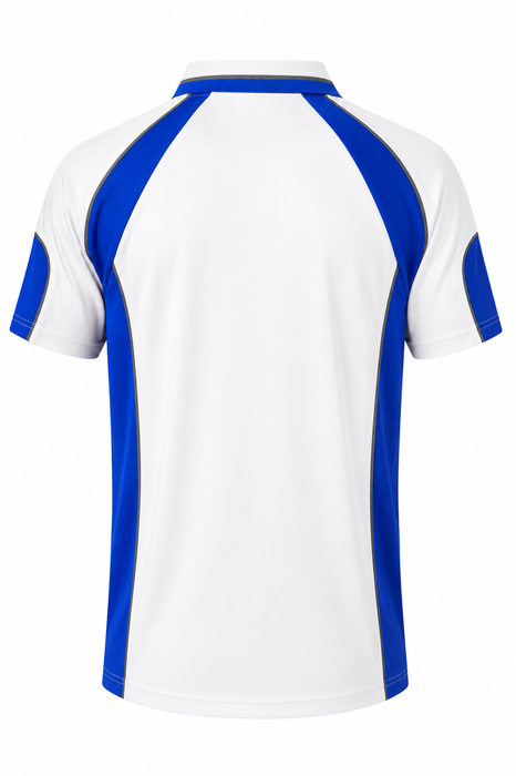 MURRAY MENS POLOS - WHITE/ROYAL