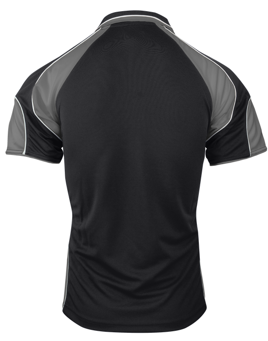 MURRAY MENS POLOS - BLACK/ASHE