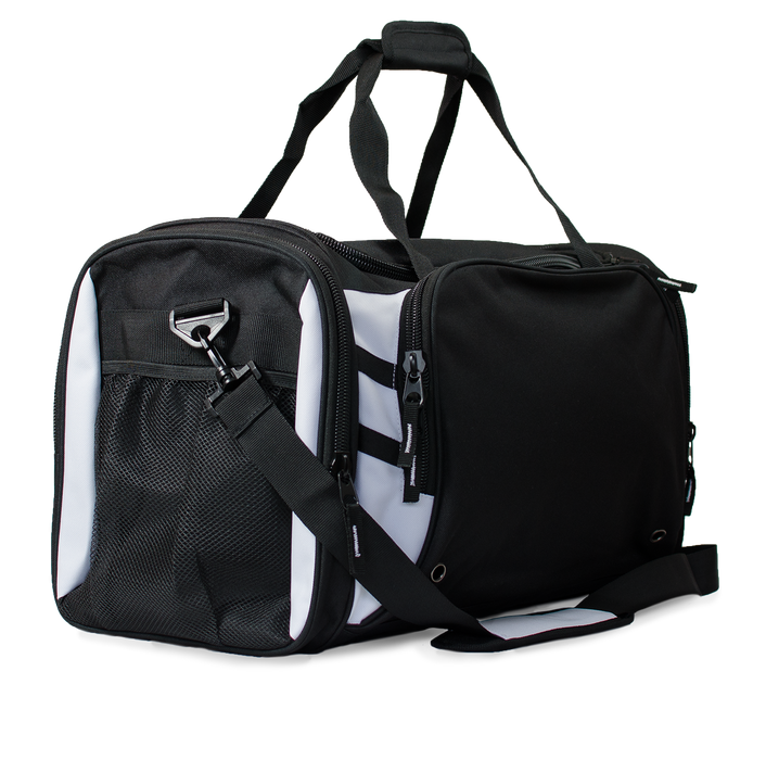 TASMAN SPORTSBAG - BLACK/WHITE
