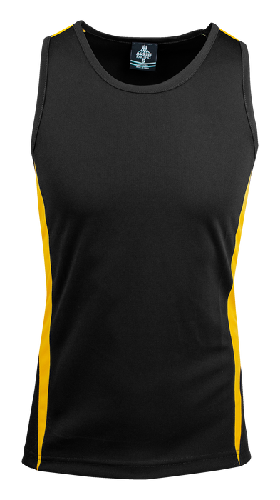 EUREKA MENS SINGLETS - BLACK/GOLD