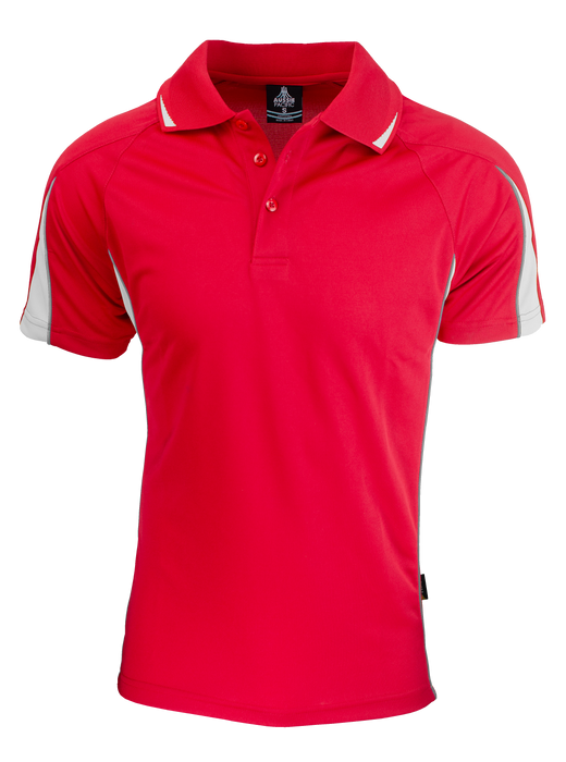 EUREKA MENS POLOS - RED/WHITE