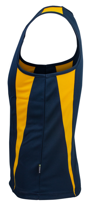 EUREKA MENS SINGLETS - NAVY/GOLD