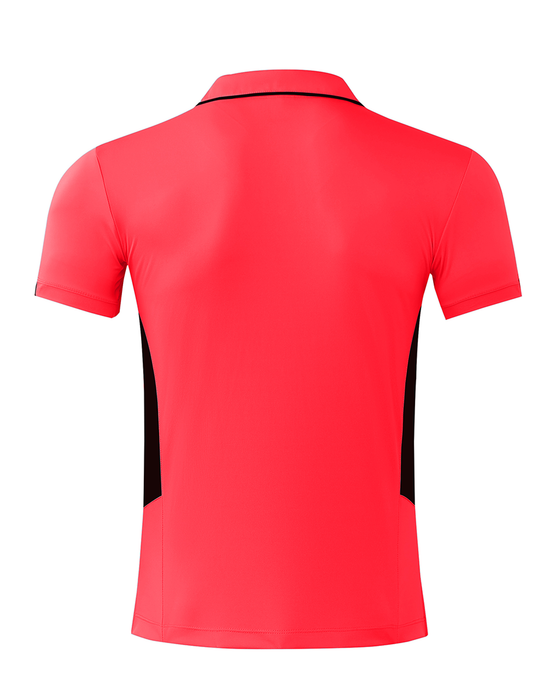 TASMAN MENS POLOS - NEON PINK/BLACK