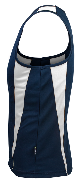 EUREKA MENS SINGLETS - NAVY/WHITE