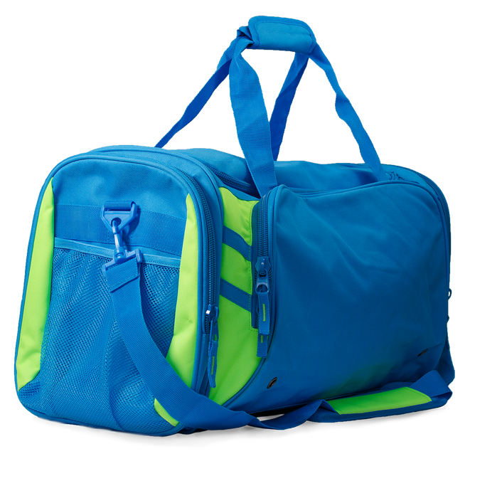 TASMAN SPORTSBAG - CYAN/NEON GREEN