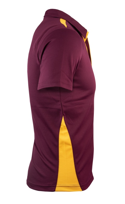 PATERSON MENS POLOS - MAROON/GOLD