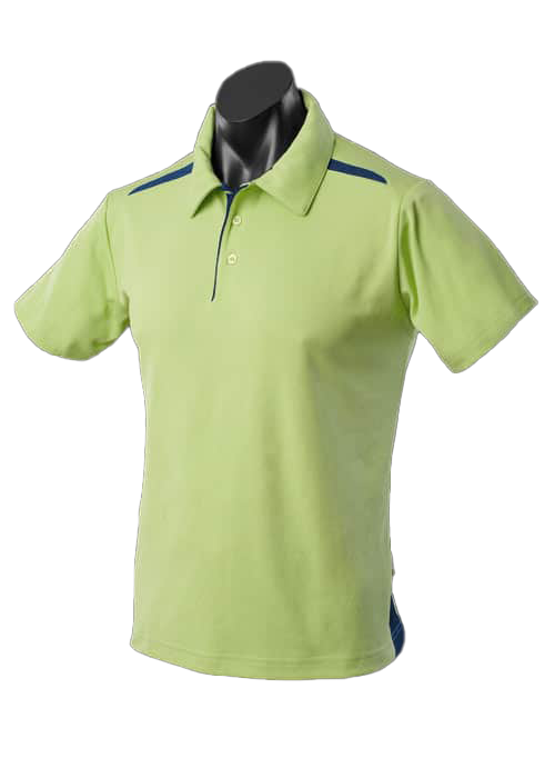 PATERSON MENS POLOS - SAGE/NAVY