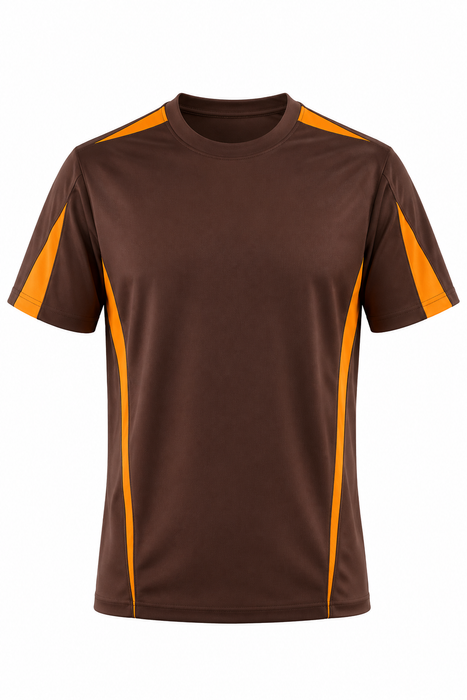 EUREKA MENS TEES - CHOCOLATE/GOLD
