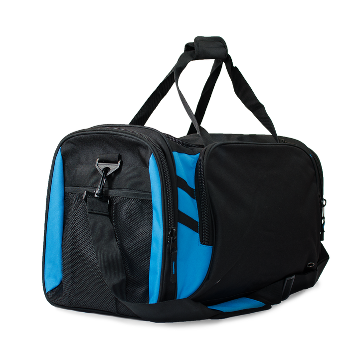 TASMAN SPORTSBAG - BLACK/CYAN