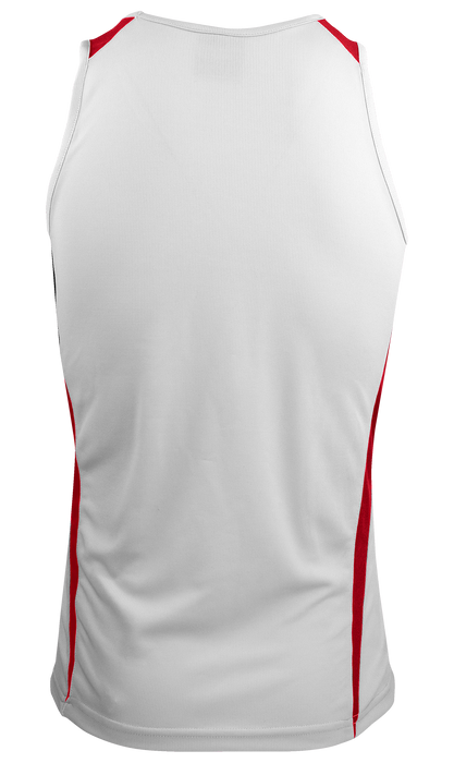 EUREKA MENS SINGLETS - WHITE/RED