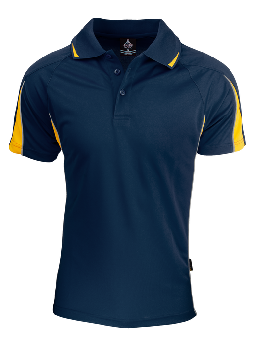 EUREKA MENS POLOS - NAVY/GOLD