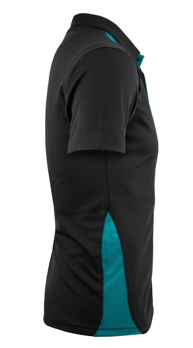 PATERSON MENS POLOS - BLACK/TEAL