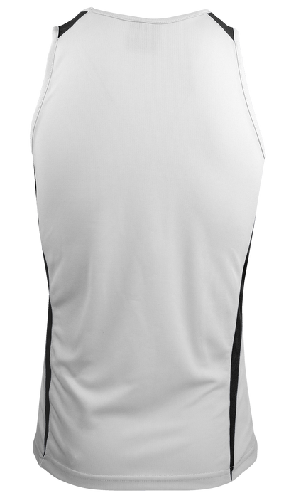 EUREKA MENS SINGLETS - WHITE/BLACK