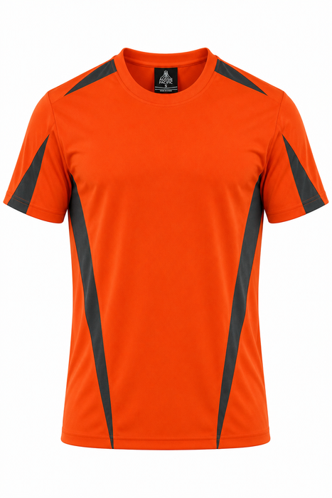 EUREKA MENS TEES - ORANGE/CHARCOAL