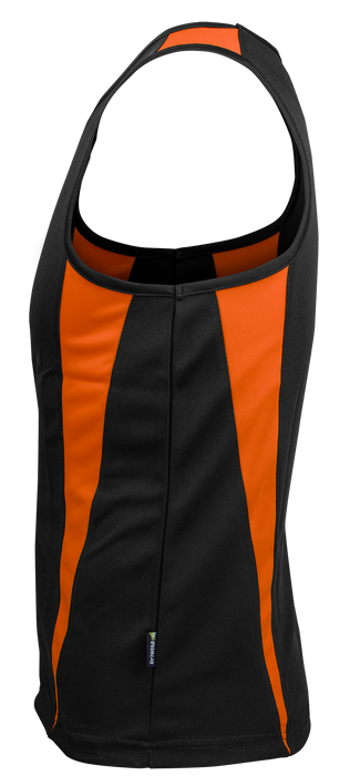 EUREKA MENS SINGLETS - BLACK/ORANGE