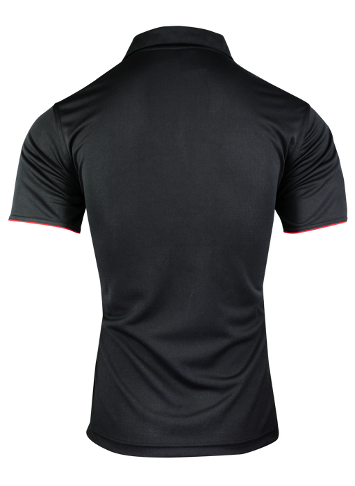 YARRA MENS POLOS - BLACK/RED