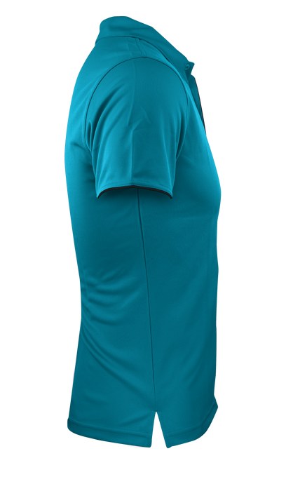 YARRA MENS POLOS - TEAL/BLACK