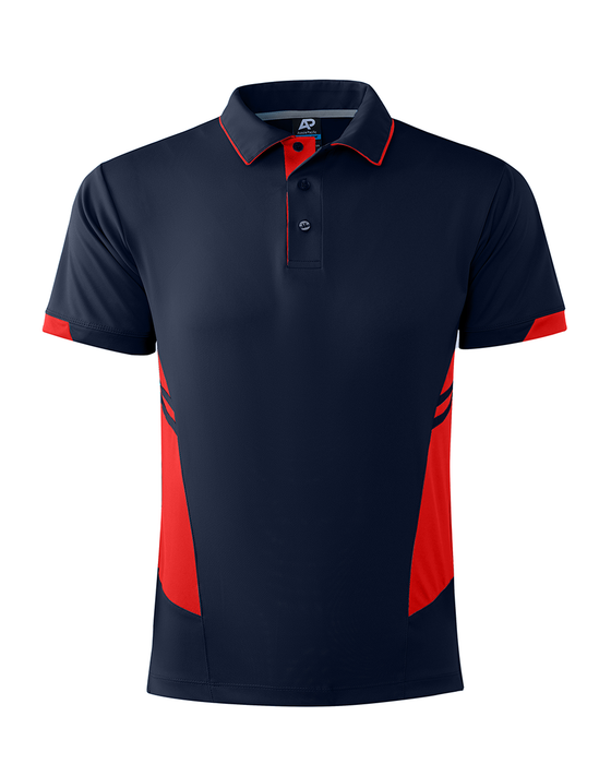 TASMAN MENS POLOS - NAVY/RED
