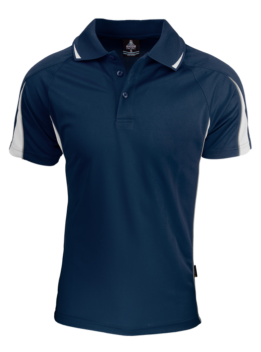 EUREKA MENS POLOS - NAVY/WHITE