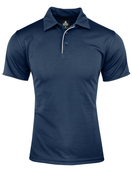 YARRA MENS POLOS - NAVY/WHITE