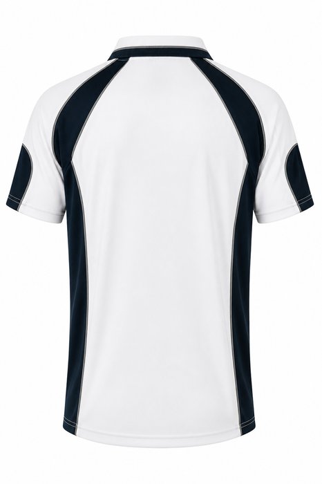MURRAY MENS POLOS - WHITE/NAVY
