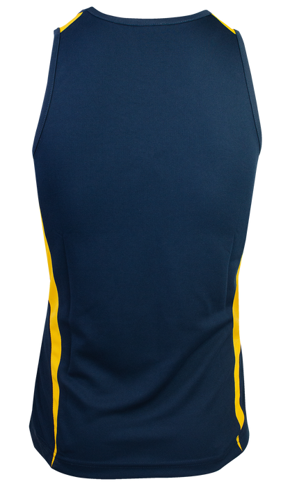 EUREKA MENS SINGLETS - NAVY/GOLD