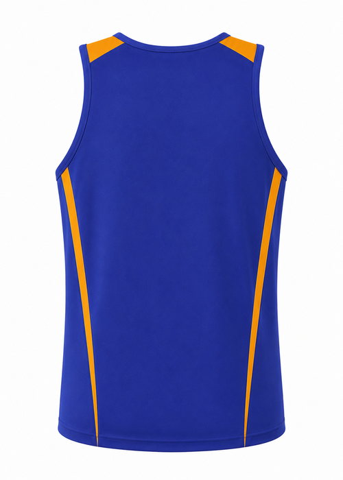 EUREKA MENS SINGLETS - ROYAL/GOLD