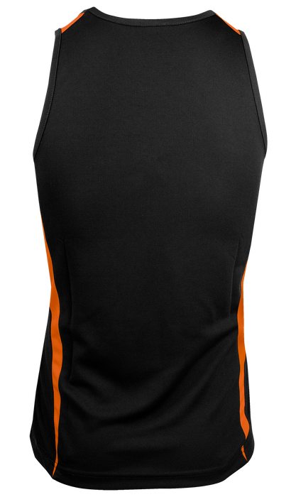 EUREKA MENS SINGLETS - BLACK/ORANGE