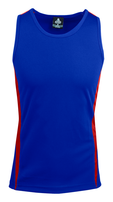 EUREKA MENS SINGLETS - ROYAL/RED