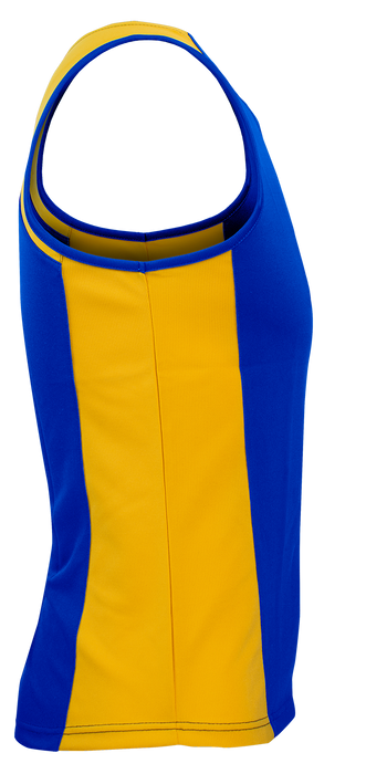 PREMIER MENS SINGLETS - ROYAL/GOLD