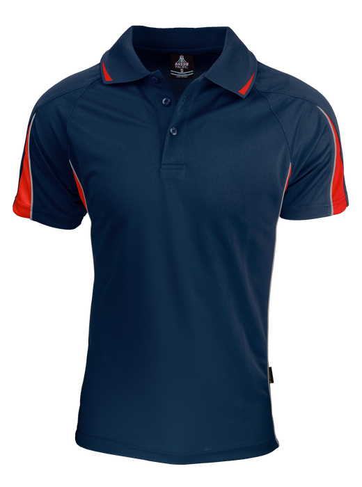 EUREKA MENS POLOS - NAVY/RED