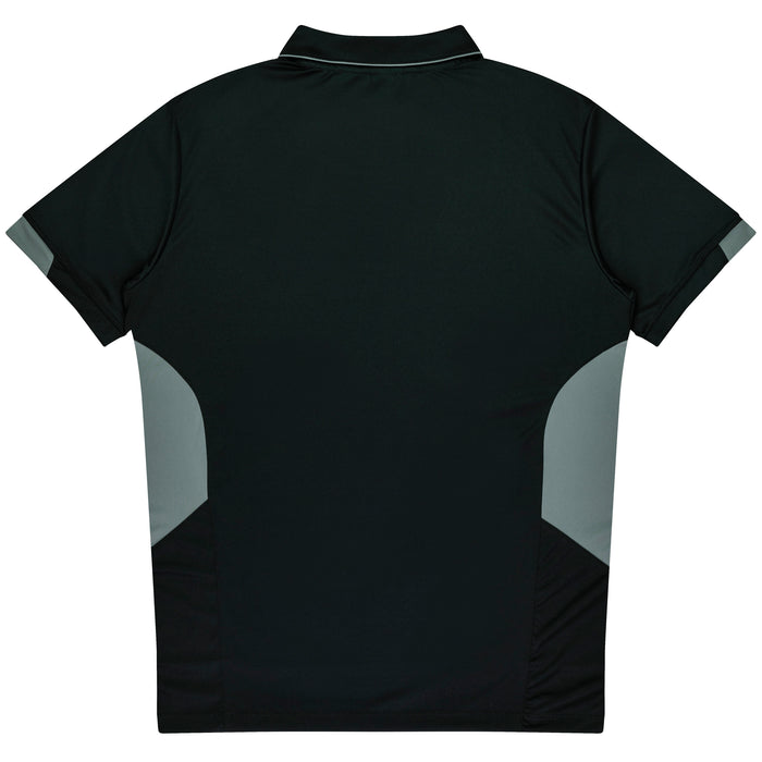 TASMAN MENS POLOS - BLACK/ASHE
