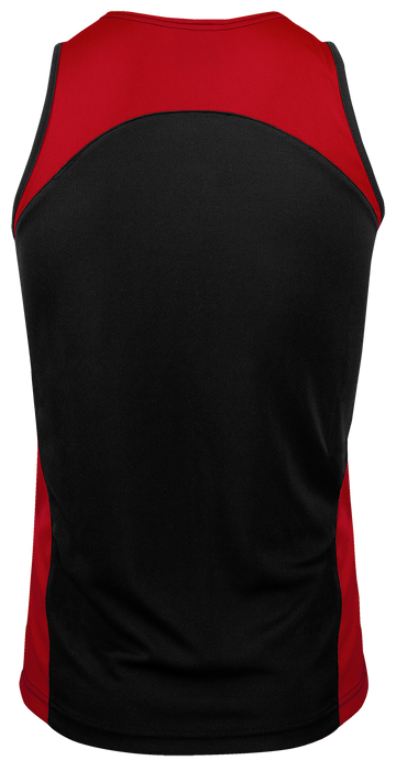 PREMIER MENS SINGLETS - BLACK/RED