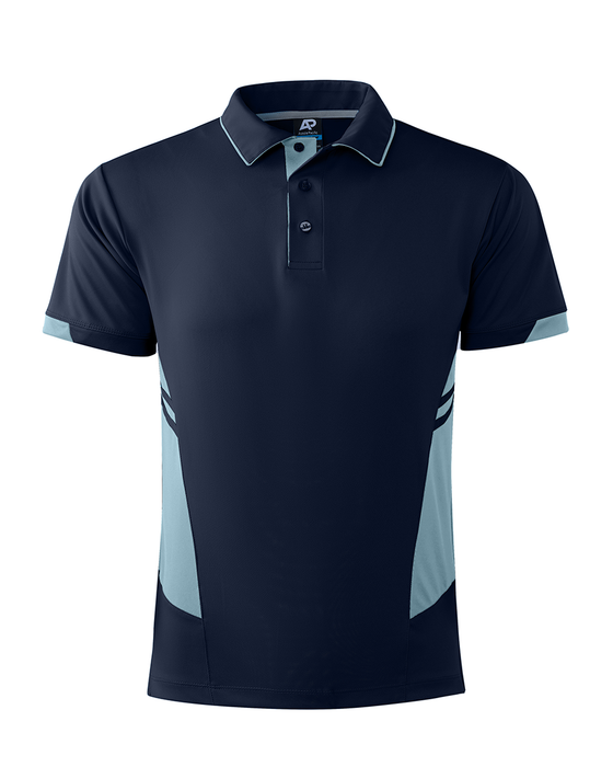TASMAN MENS POLOS - NAVY/SKY