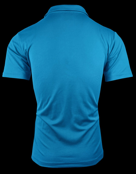PATERSON MENS POLOS - PACIFIC BLUE/WHITE