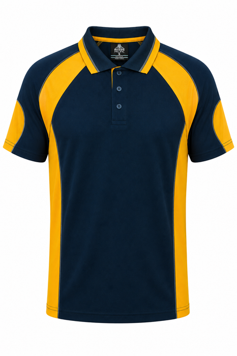 MURRAY MENS POLOS - NAVY/GOLD