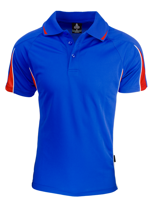 EUREKA MENS POLOS - ROYAL/RED