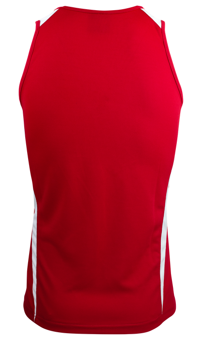 EUREKA MENS SINGLETS - RED/WHITE