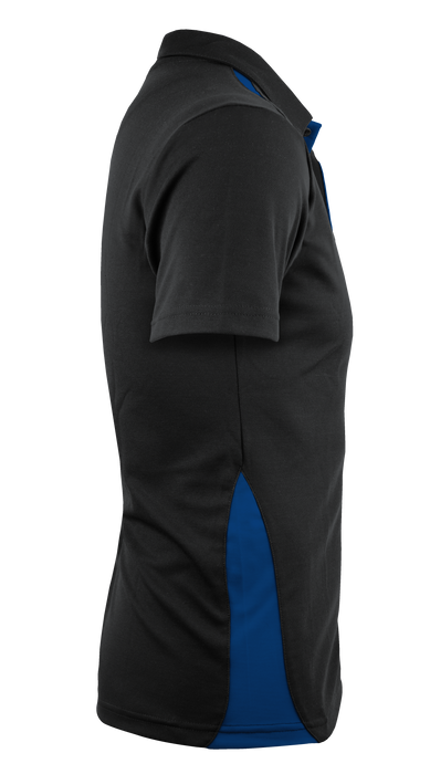 PATERSON MENS POLOS - BLACK/ROYAL