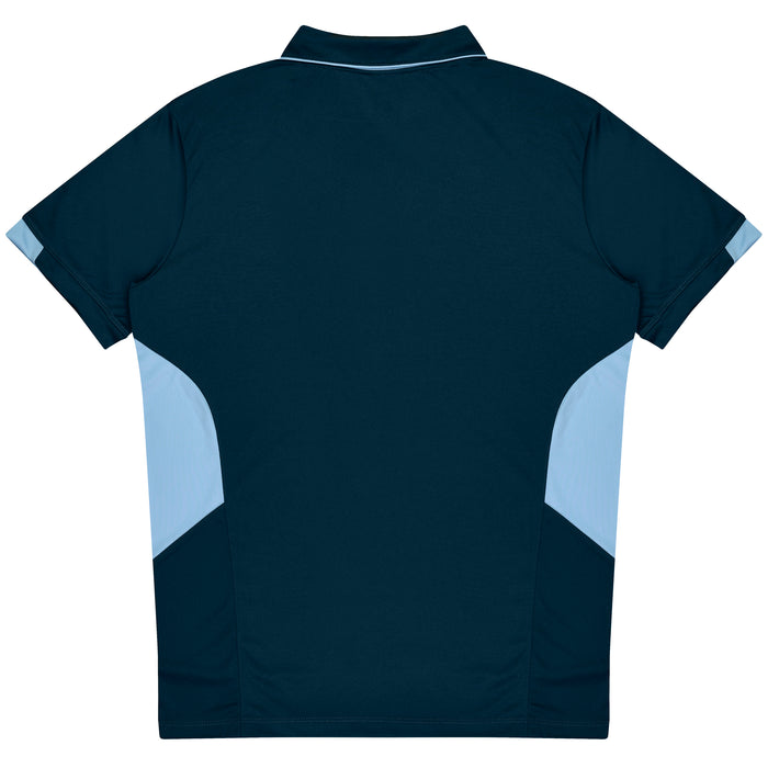 TASMAN MENS POLOS - NAVY/SKY