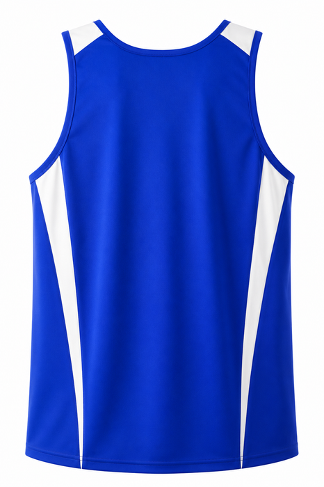 EUREKA MENS SINGLETS - ROYAL/WHITE