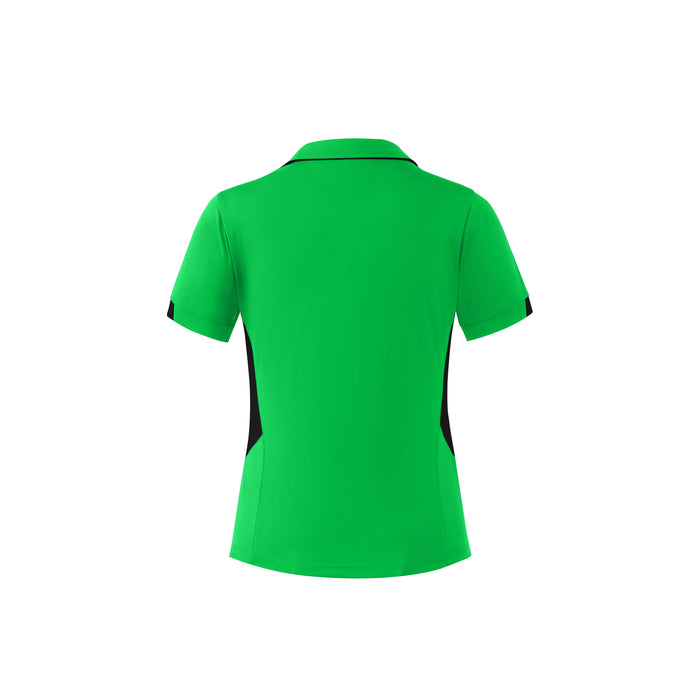 TASMAN LADY POLOS - NEON GREEN/BLACK