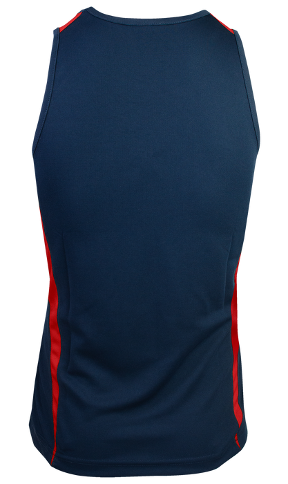 EUREKA MENS SINGLETS - NAVY/RED