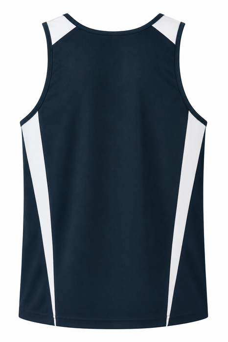 EUREKA MENS SINGLETS - NAVY/WHITE