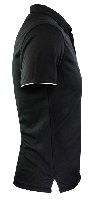 YARRA MENS POLOS - BLACK/WHITE