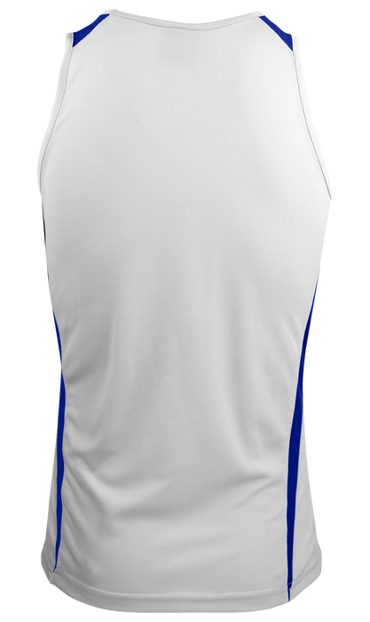 EUREKA MENS SINGLETS - WHITE/ROYAL