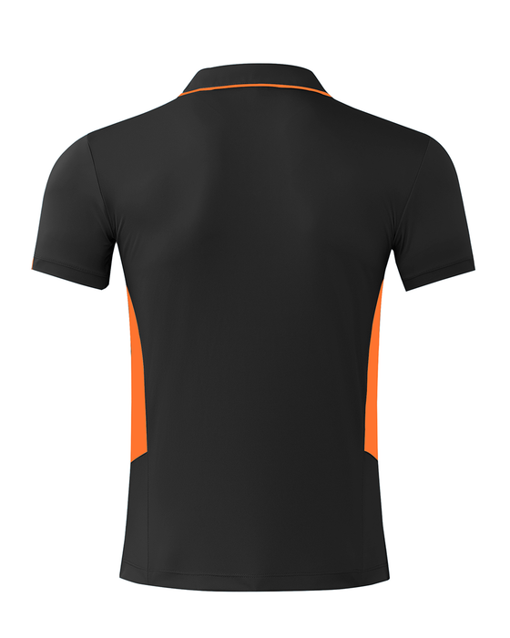 TASMAN MENS POLOS - SLATE/NEON ORANGE