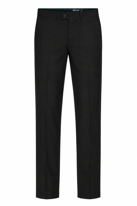 FLAT FRONT PANT MENS PANTS - BLACK